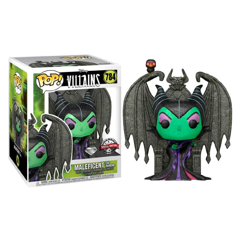 Figura POP Disney Villains Maleficent on Throne Diamond Exclusive